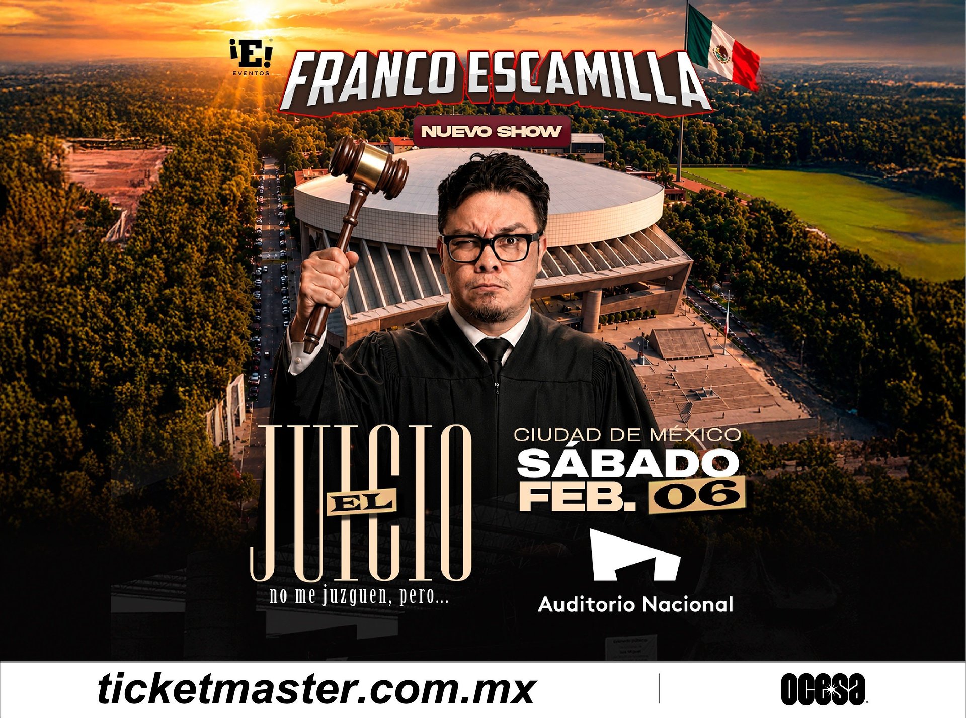 FRANCO ESCAMILLA PRESENTARÁ “EL JUICIO” EN EL AUDITORIO NACIONAL EN FEBRERO DE 2027