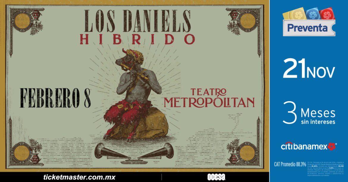 8 DE FEBRERO DE 2025 – TEATRO METROPÓLITAN
Preventa Citibanamex: 21 de noviembre, 11:00 a.m.