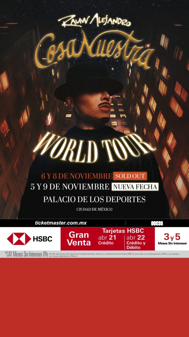 RAUW ALEJANDRO SUMA MÁS FECHAS A SU GIRA POR LATINOAMÉRICA DE SU ACLAMADO “COSA NUESTRA WORLD TOUR”